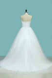 Wedding Dress A Line Sweetheart Tulle With Beads And Ruffles