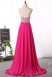 Halter Prom Dresses A Line Chiffon Beaded Bodice Sweep/Brush Train