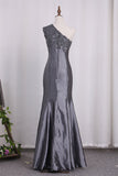 One Shoulder Mermaid Mother Of The Bride Dresses With Applique And Sash