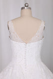 New Wedding Dress Ball Gown Spaghetti Straps Floor-Length Lace Zipper Back