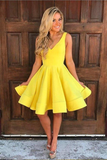 V Neck Short Graduation Formal Homecoming Dresses