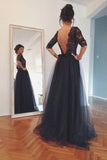 long prom dress black Prom Dress backless prom dress Charming prom dress evening dress BD776