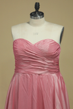 Plus Size Bridesmaid Dress A Line Sweetheart With Ruffles