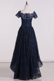 Asymmetrical Prom Dresses Long Sleeves Lace&Tulle