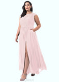 Peyton A-Line Chiffon Floor-Length Dress SJSP0019712