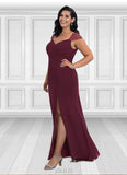 Janelle Mermaid Sequins Chiffon Floor-Length Dress SJSP0019921