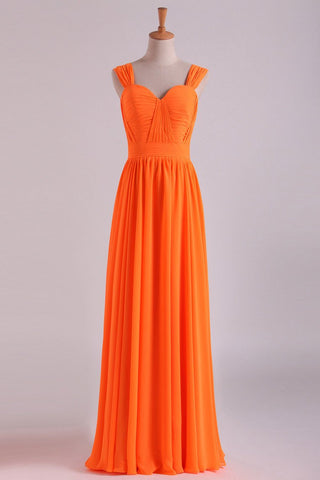 Prom Dresses Off The Shoulder A Line Chiffon Floor Length With Ruffles