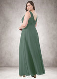 Gabriella A-Line Chiffon Floor-Length Dress SJSP0019655