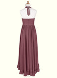 Sylvia A-Line Chiffon Asymmetrical Junior Bridesmaid Dress SJSP0019969