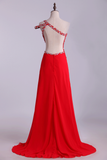 Prom Dresses Sheath Floor Length One Shoulder With Slit