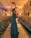 Halter Beaded Evening Dress Fashion Prom Dress Sexy Custom Made Prom Dresses JS606