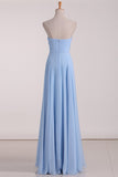 Bridesmaid Dresses Sweetheart A Line Chiffon With Ruffles Floor Length