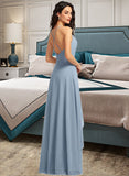 Averie A-Line V-neck Asymmetrical Bridesmaid Dress UKP0012794