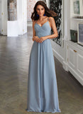 Rachel A-LineV-neckFloor-LengthChiffonBridesmaidDressWithRuffle#251359 UKP0012805