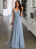 Rachel A-LineV-neckFloor-LengthChiffonBridesmaidDressWithRuffle#251359 UKP0012805