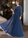 Maddison A-Line Floor-Length Bridesmaid Dress With Ruffle UKP0012816