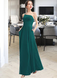 Melina A-Line One-Shoulder Floor-Length Bridesmaid Dress With Split Front Pockets UKP0012876