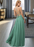 Sally A-LineSquareNecklineFloor-LengthChiffonBridesmaidDressWithSplitFrontPockets#251385 UKP0012885