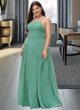 Sally A-LineSquareNecklineFloor-LengthChiffonBridesmaidDressWithSplitFrontPockets#251385 UKP0012885