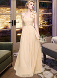 Coral A-Line One-Shoulder Floor-Length Chiffon Bridesmaid Dress With Ruffle Flower(s) UKP0012887