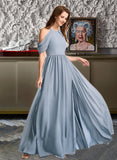 Martina A-Line High Neck Floor-Length Bridesmaid Dress UKP0012919