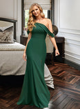 Lilian Trumpet/Mermaid One-Shoulder Floor-Length Bridesmaid Dress With Split Front UKP0012921