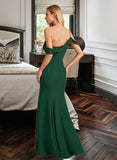 Lilian Trumpet/Mermaid One-Shoulder Floor-Length Bridesmaid Dress With Split Front UKP0012921