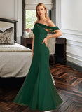 Lilian Trumpet/Mermaid One-Shoulder Floor-Length Bridesmaid Dress With Split Front UKP0012921