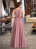 Evelyn A-Line Floor-Length Bridesmaid Dress UKP0012922