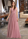 Evelyn A-Line Floor-Length Bridesmaid Dress UKP0012922