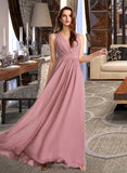 Evelyn A-Line Floor-Length Bridesmaid Dress UKP0012922