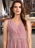 Evelyn A-Line Floor-Length Bridesmaid Dress UKP0012922