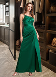 Kaylyn A-Line One-Shoulder Floor-Length Bridesmaid Dress With Split Front UKP0012951