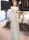 Simone A-Line Sweetheart Floor-Length Chiffon Bridesmaid Dress With Ruffle UKP0013034