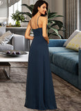 Joselyn A-LineSquareNecklineFloor-LengthChiffonBridesmaidDressWithSplitFront#251397 UKP0013036