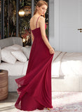 Lydia A-LineV-neckFloor-LengthChiffonBridesmaidDressWithRuffle#251386 UKP0013076