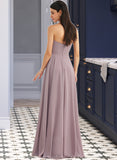 Camryn A-Line Strapless Floor-Length Bridesmaid Dress With Split Front UKP0013084