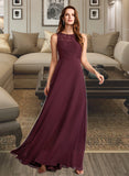 Gladys A-Line Floor-Length Bridesmaid Dress UKP0013118