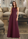 Gladys A-Line Floor-Length Bridesmaid Dress UKP0013118