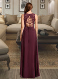 Gladys A-Line Floor-Length Bridesmaid Dress UKP0013118