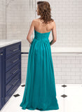 Amanda Chiffon Floor-length Empire Bridesmaid Dress with Sweetheart Neckline UKP0013137