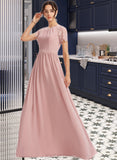 Rosie A-Line Floor-Length Bridesmaid Dress With Lace UKP0013151