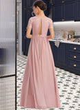 Rosie A-Line Floor-Length Bridesmaid Dress With Lace UKP0013151