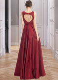 Mikayla A-Line Scoop Neck Floor-Length Bridesmaid Dress UKP0013198