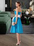 Desiree A-Line Sweetheart Knee-Length Taffeta Bridesmaid Dress With Sash Bow(s) UKP0013253