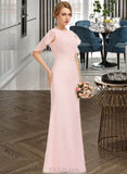 Zara A-Line Scoop Neck Floor-Length Chiffon Bridesmaid Dress With Cascading Ruffles UKP0013269