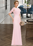 Zara A-Line Scoop Neck Floor-Length Chiffon Bridesmaid Dress With Cascading Ruffles UKP0013269