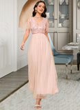 Gillian A-LineV-neckAnkle-LengthBridesmaidDress#273662 UKP0013281