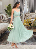 Amanda A-LineV-neckAnkle-LengthBridesmaidDress#273652 UKP0013283