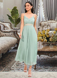 Amanda A-LineV-neckAnkle-LengthBridesmaidDress#273652 UKP0013283